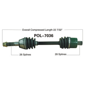 Wide Open Polaris Complete Axle POL-7036