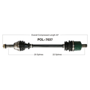 Wide Open Polaris Complete Axle POL-7037