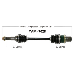 Wide Open Yamaha Complete Axle YAM-7028