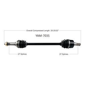 Wide Open Yamaha Complete Axle YAM-7035