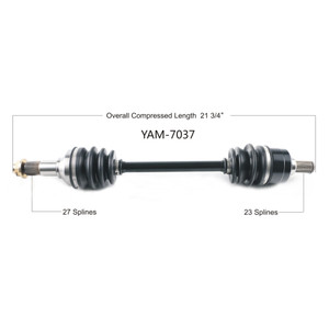 Wide Open Yamaha Complete Axle YAM-7037