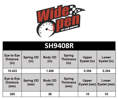 Wide Open Rear L/R Shock Kawasaki Mule