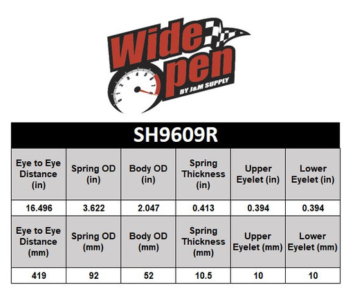 Wide Open Rear L/R Shock Polaris Ranger 500/570/800