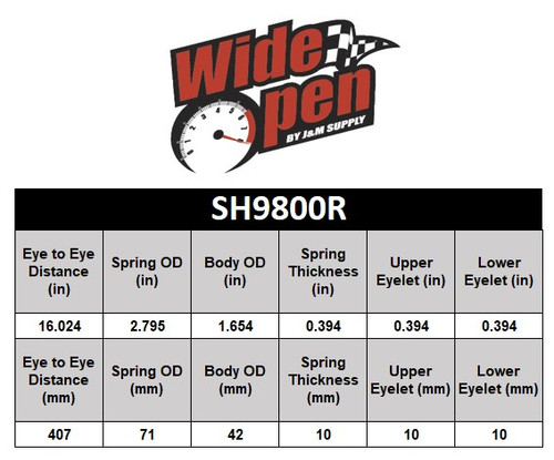 Wide Open Rear L/R Shock Yamaha Grizzly 550/700