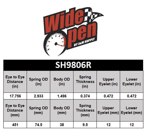 Wide Open Rear L/R Shock Bruin 350
