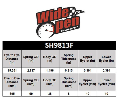 Wide Open Front Shock Yamaha Raptor 660 (YFM660R) 2001-2005