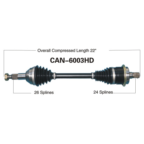 Wide Open Can-Am Complete HD Axle CAN-6003HD