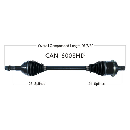 Wide Open Can-Am Complete HD Axle CAN-6008HD