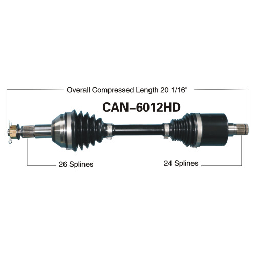 Wide Open Can-Am Complete HD Axle CAN-6012HD