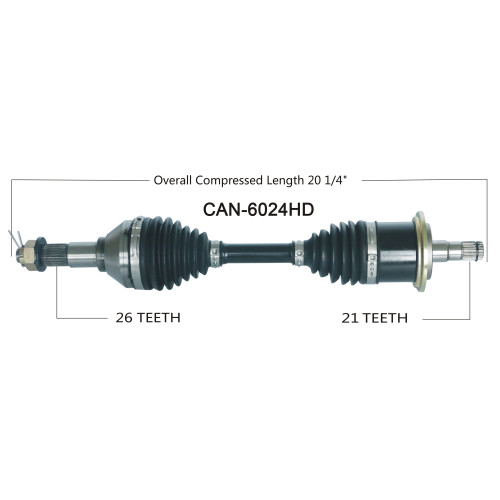 Wide Open Can-Am Complete HD Axle CAN-6024HD