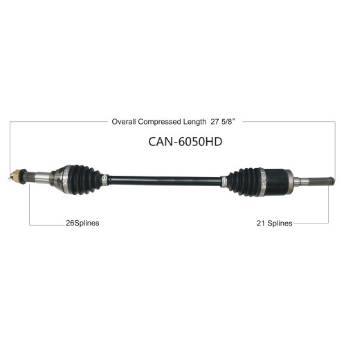 Wide Open Can-Am Complete HD Axle CAN-6050HD