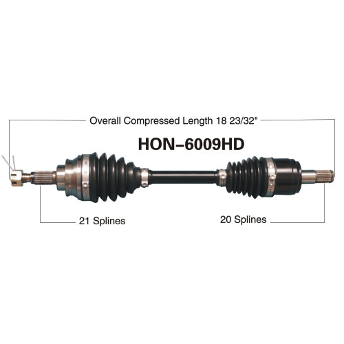 Wide Open Honda Complete HD Axle HON-6009HD