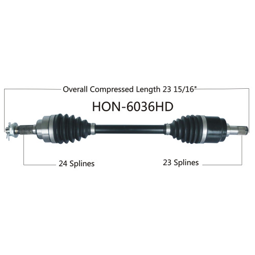 Wide Open Honda Complete HD Axle HON-6036HD