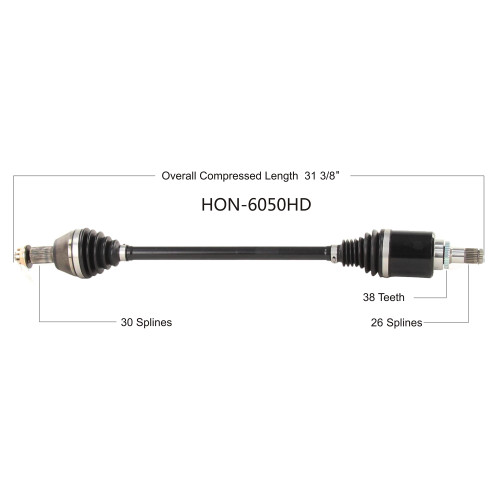 Wide Open Honda Complete HD Axle HON-6050HD