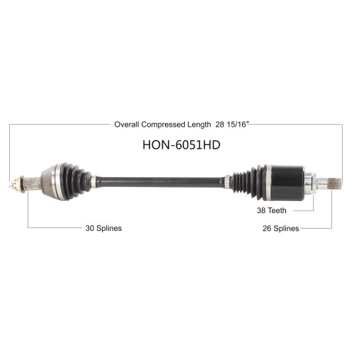 Wide Open Honda Complete HD Axle HON-6051HD