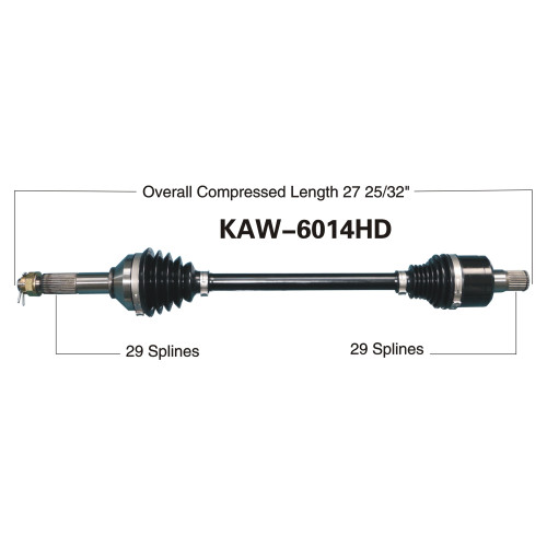 Wide Open Kawasaki Complete HD Axle KAW-6014HD