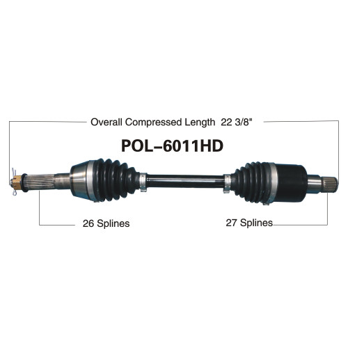 Wide Open Polaris Complete HD Axle POL-6011HD