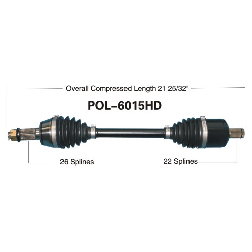 Wide Open Polaris Complete HD Axle POL-6015HD