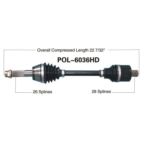 Wide Open Polaris Complete HD Axle POL-6036HD
