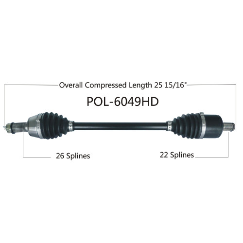 Wide Open Polaris Complete HD Axle POL-6049HD