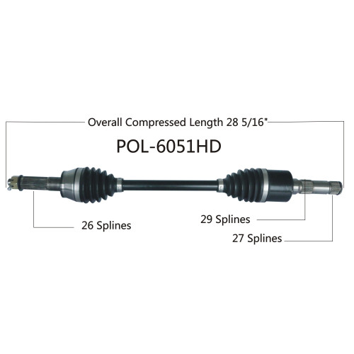 Wide Open Polaris Complete HD Axle POL-6051HD