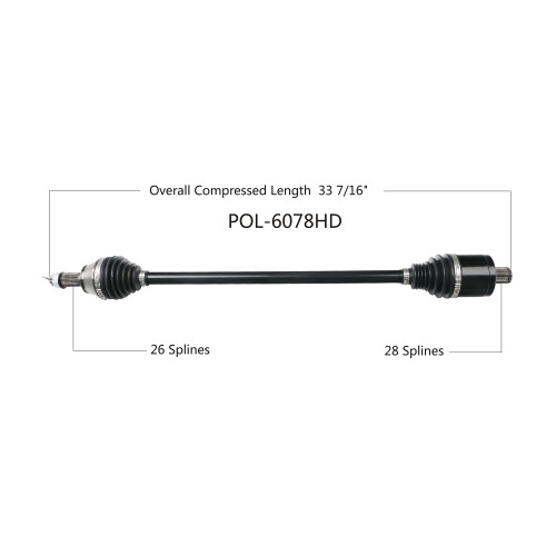 Wide Open Polaris Complete HD Axle POL-6078HD