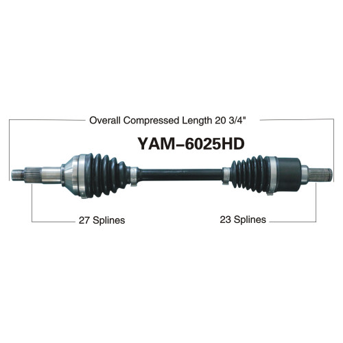 Wide Open Yamaha Complete HD Axle YAM-6025HD