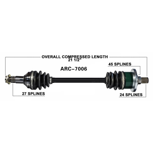 Wide Open Arctic Cat Complete Axle ARC-7006