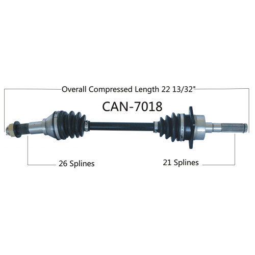 Wide Open Can-Am Complete Axle CAN-7018