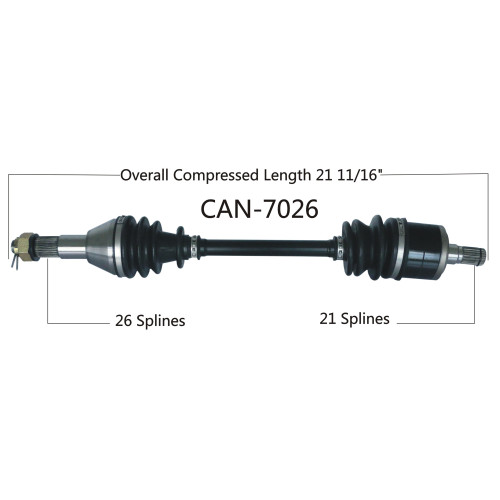 Wide Open Can-Am Complete Axle CAN-7026