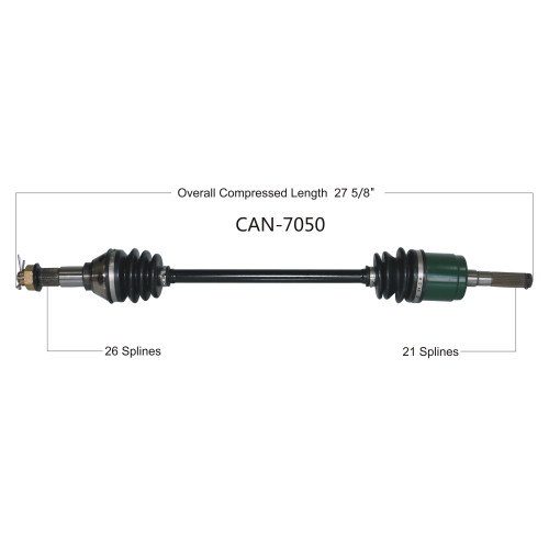 Wide Open Can-Am Complete Axle CAN-7050