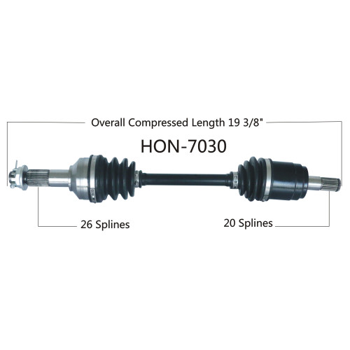 Wide Open Honda Complete Axle HON-7030