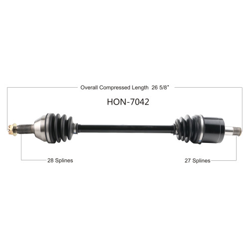 Wide Open Honda Complete Axle HON-7042