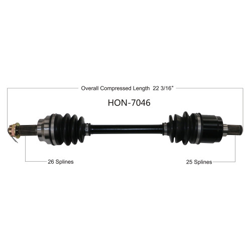 Wide Open Honda Complete Axle HON-7046