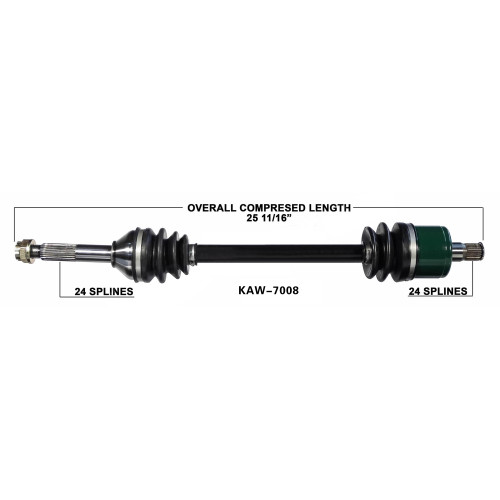 Wide Open Kawasaki Complete Axle KAW-7008