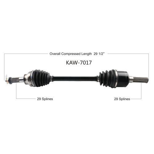 Wide Open Kawasaki Complete Axle KAW-7017