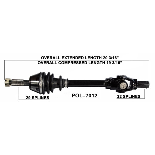 Wide Open Polaris Complete Axle POL-7012