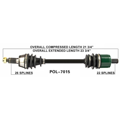 Wide Open Polaris Complete Axle POL-7015