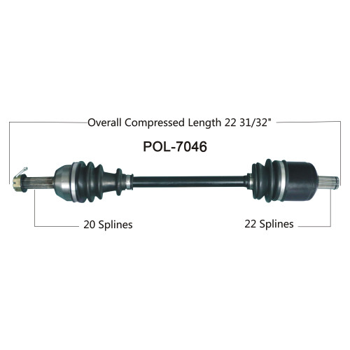 Wide Open Polaris Complete Axle POL-7046