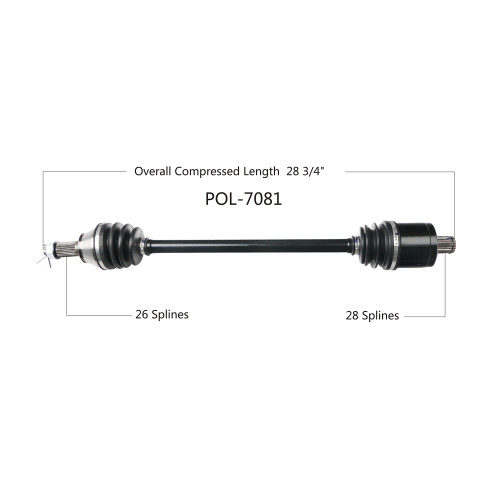 Wide Open Polaris Complete Axle POL-7081