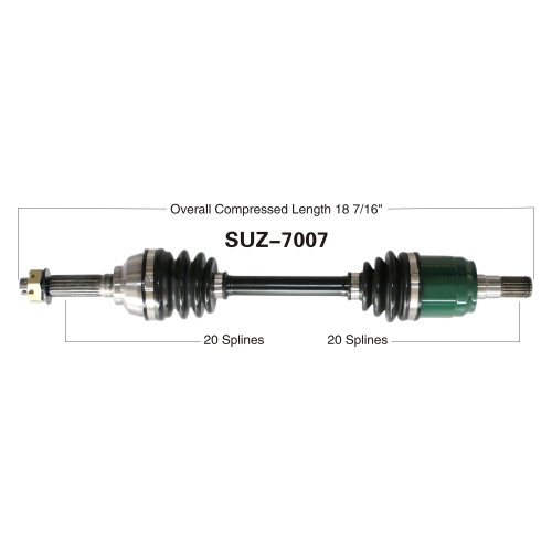 Wide Open Suzuki Complete Axle SUZ-7007