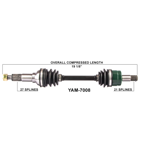 Wide Open Yamaha Complete Axle YAM-7008