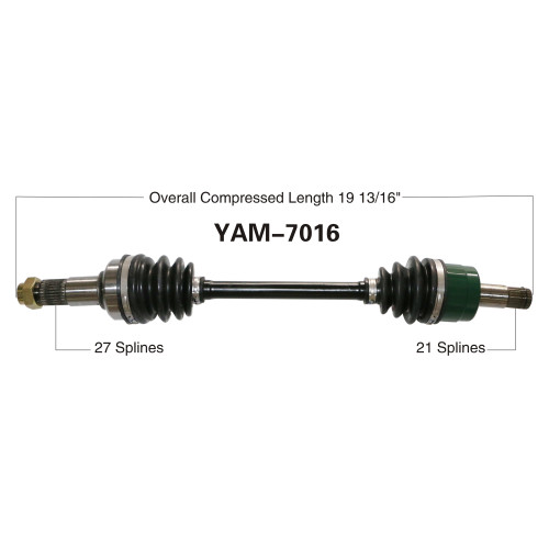 Wide Open Yamaha Complete Axle YAM-7016