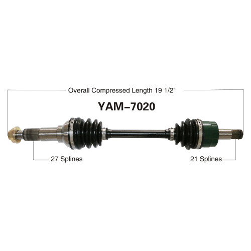 Wide Open Yamaha Complete Axle YAM-7020