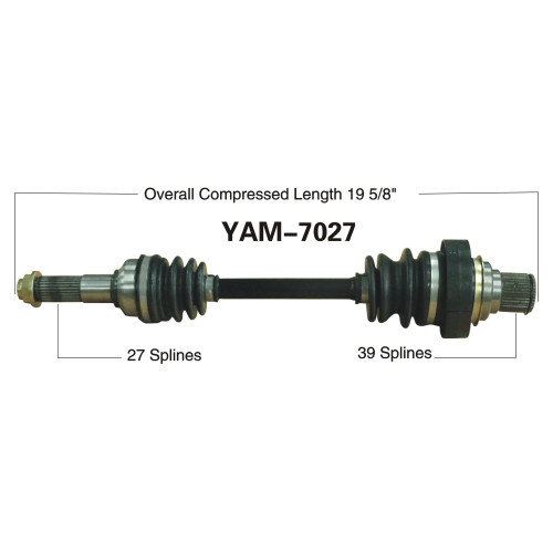 Wide Open Yamaha Complete Axle YAM-7027