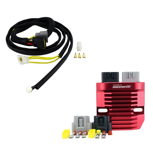 SERIES Aluminum Regulator + RMSTATOR SurePower ECM Bypass Harness for Polaris