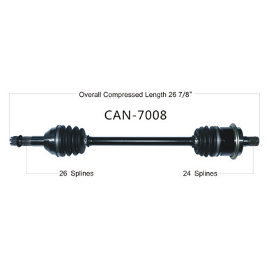 Wide Open Can-Am Complete Axle CAN-7008 - J&M ATV/UTV Supply of TN, Inc