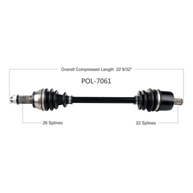 Wide Open Polaris Complete Axle POL-7061 - J&M ATV/UTV Supply of
