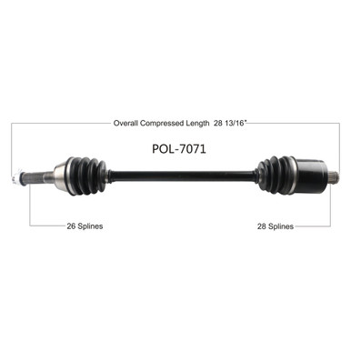Wide Open Polaris Complete Axle POL-7071 - J&M ATV/UTV