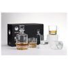 Round Decanter Set with Four Round Rocks Glasses, 850ML | Free Engraving